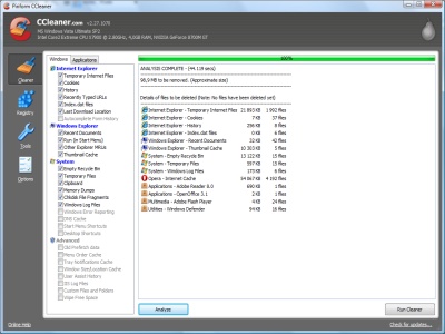 Screenshot CCleaner