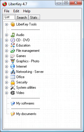 Screenshot LiberKey